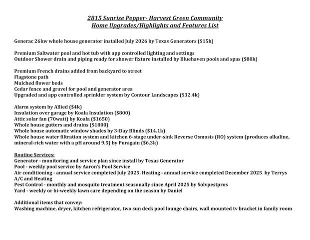 2815 Sunrise Pepper Lane, Richmond, TX 77406