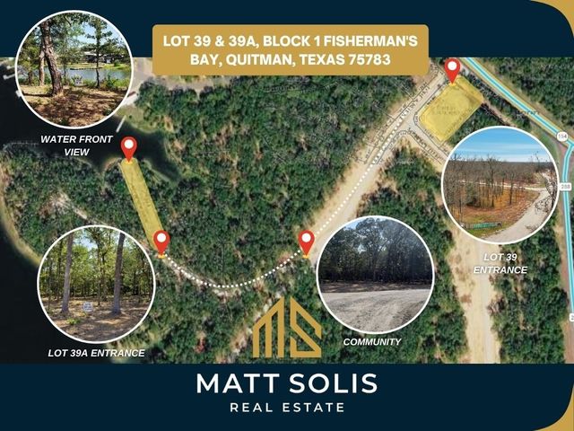 Lot 39 & 39A, Block 1 Fisherman's Bay, Quitman, TX 75783