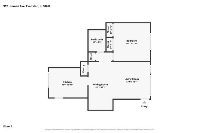 912 Hinman Avenue 2W, Evanston, IL 60202