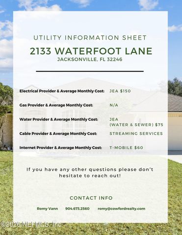 2133 WATERFOOT Lane, Jacksonville, FL 32246