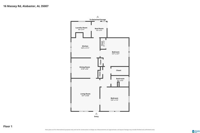 16 MASSEY ROAD, Alabaster, AL 35007