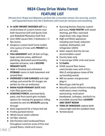 9824 Cloey Drive, Wake Forest, NC 27587