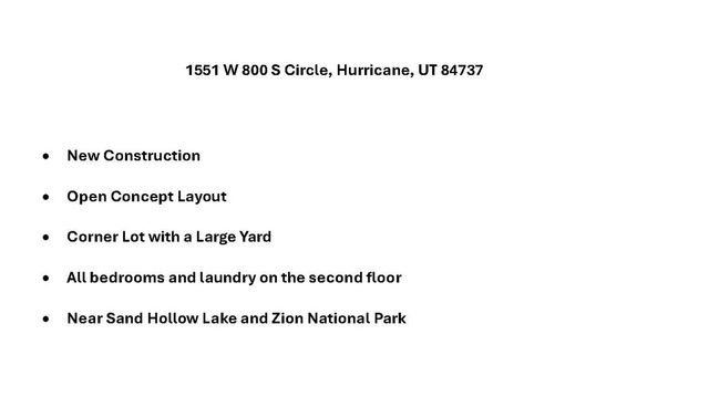1525 W 800 CIR, Hurricane, UT 84737