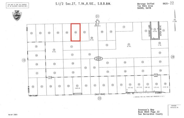 0 Near El Paseo, 29 Palms, CA 92277