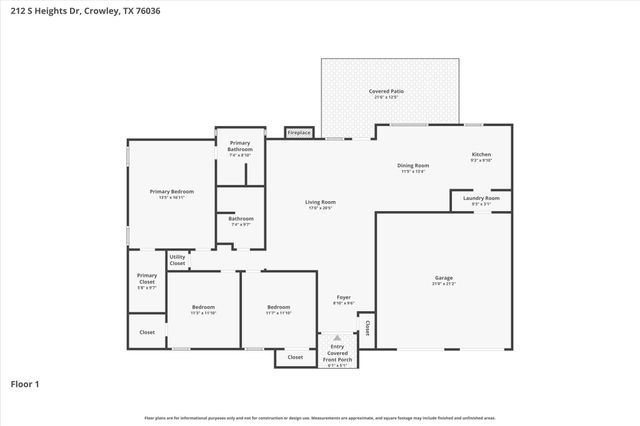 212 S Heights Drive, Crowley, TX 76036