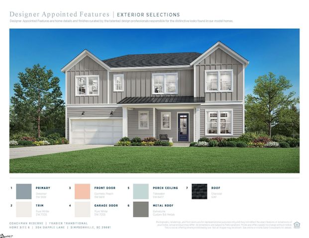 204 Dapple Lane Lot 6 Lot 6 Fraiser Transitional, Simpsonville, SC 29681