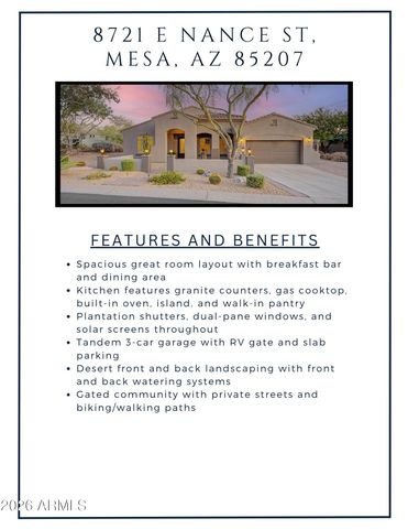 8721 E NANCE Street E, Mesa, AZ 85207