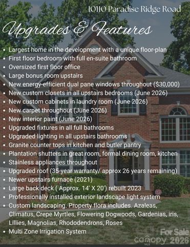10110 Paradise Ridge Road, Charlotte, NC 28277
