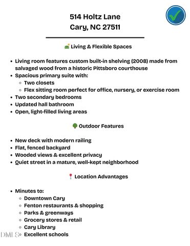 514 Holtz Lane, Cary, NC 27511