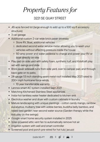 3221 SE Quay Street, Port St. Lucie, Port St Lucie, FL 34984