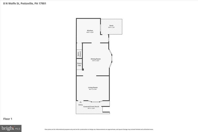 8 N WOLFE ST, Pottsville, PA 17901