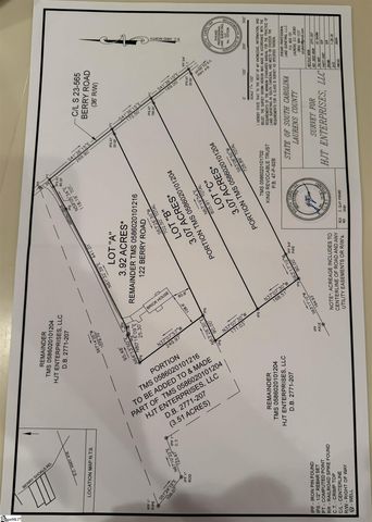 0 Berry Road, Pelzer, SC 29669