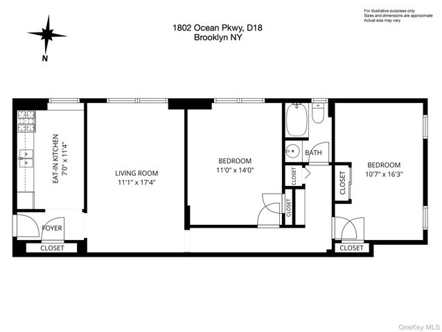 1802 Ocean Parkway D18, Brooklyn, NY 11223