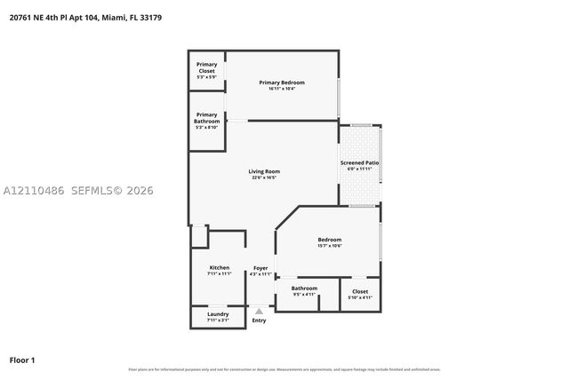 20761 NE 4th Pl 104, Miami, FL 33179