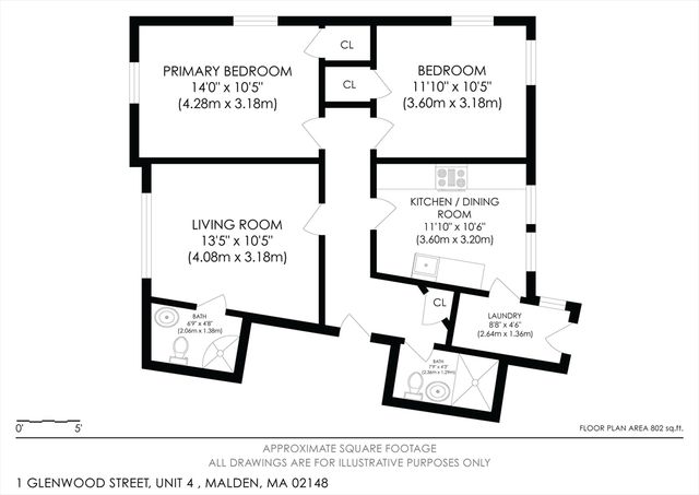 1 Glenwood St 4, Malden, MA 02148