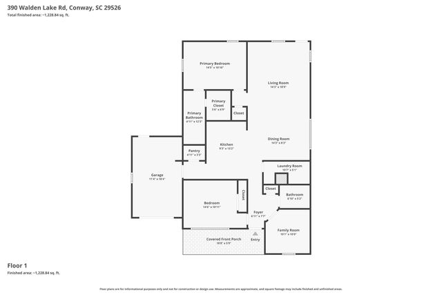 390 Walden Lake Rd., Conway, SC 29526