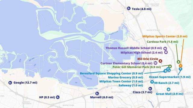 853 Erie Circle, Milpitas, CA 95035