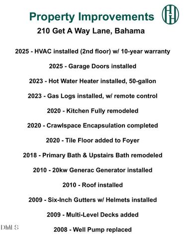 210 Get A Way Lane, Bahama, NC 27503