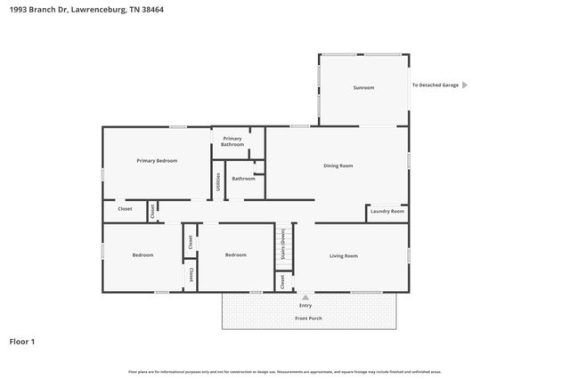 1993 Branch Dr, Lawrenceburg, TN 38464