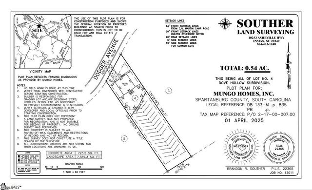 415 Dodger Avenue Lot 4, Chesnee, SC 29323