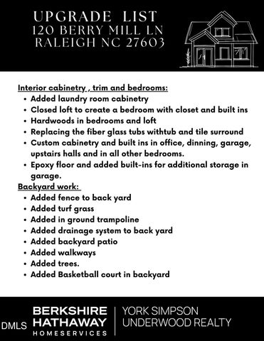 120 Berry Mill Lane, Raleigh, NC 27603