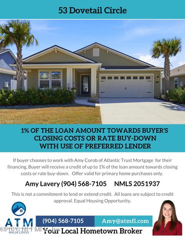 53 DOVETAIL Circle, St. Augustine, FL 32095