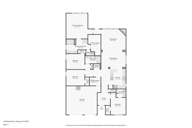1133 Grimes Drive, Forney, TX 75126