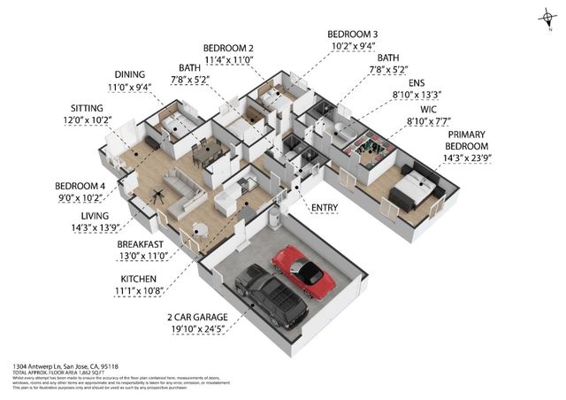 1304 Antwerp Lane, San Jose, CA 95118