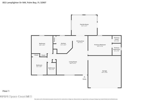 852 Lamplighter Drive NW, Palm Bay, FL 32907