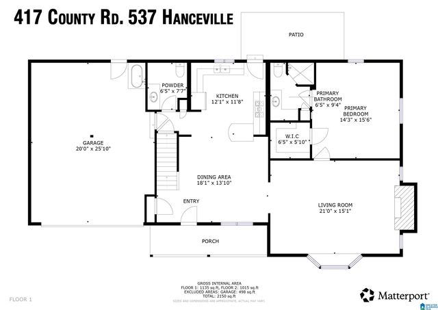 417 COUNTY ROAD 537, Hanceville, AL 35077