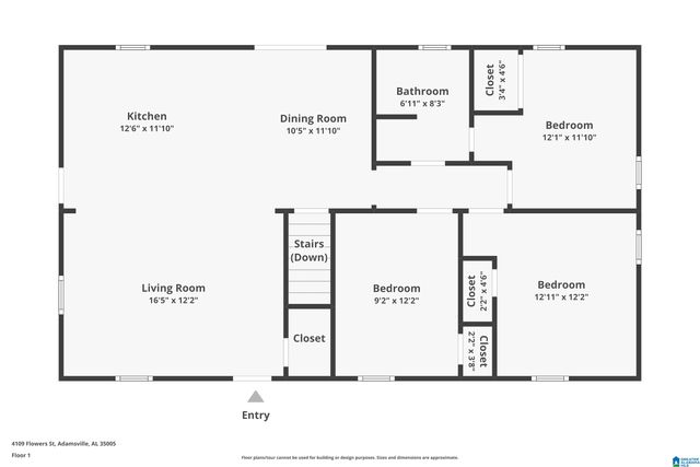 4109 FLOWERS STREET, Adamsville, AL 35005