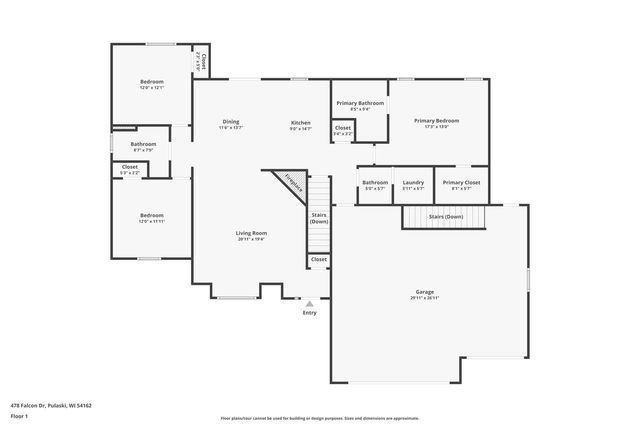 478 FALCON DRIVE, Pulaski, WI 54162