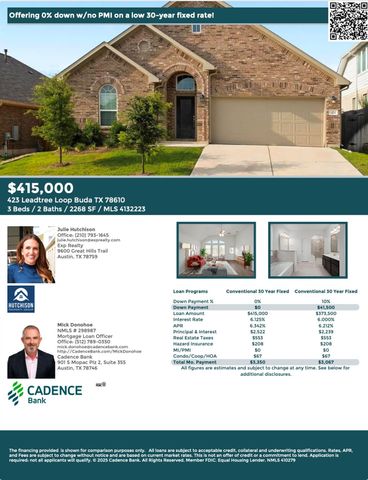 423 Leadtree LOOP, Buda, TX 78610