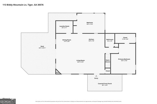 113 Biddy Mtn Lane, Tiger, GA 30576