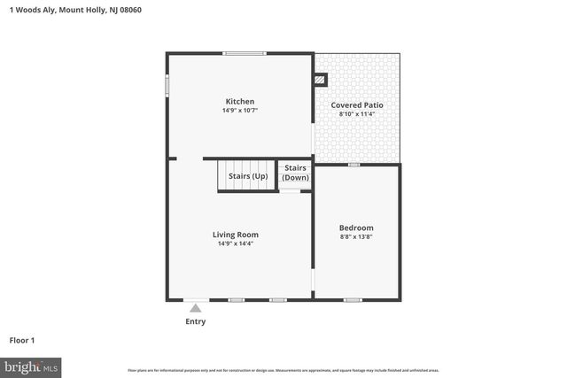 1 WOODS ALY, Mount Holly, NJ 08060