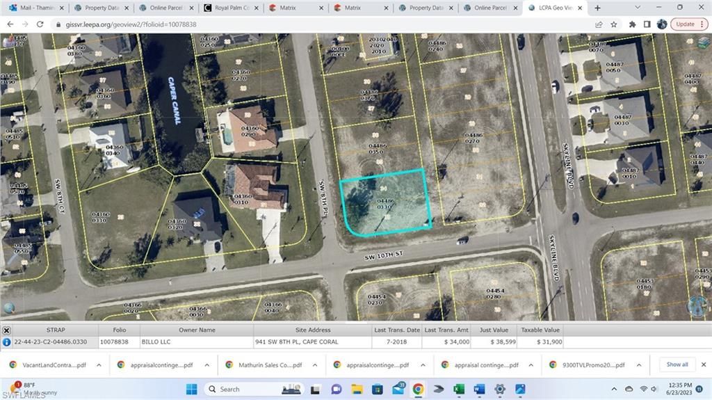 941 SW 8th PL, CAPE CORAL, FL 33991 — exterior