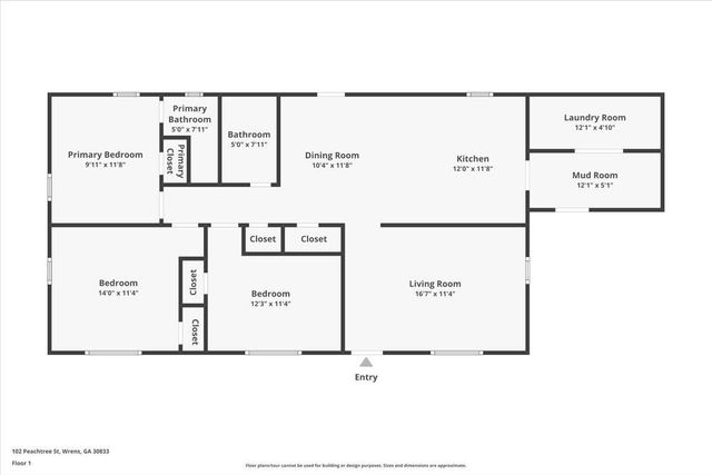 102 Peachtree Street, Wrens, GA 30833