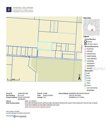 922 SE 119TH AVENUE, Micanopy, FL 32667