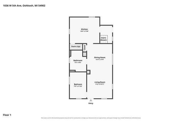 1036 W 5TH AVENUE, Oshkosh, WI 54902