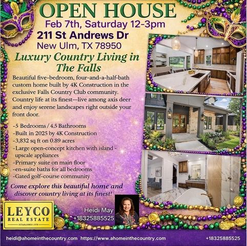 211 St Andrews Drive, New Ulm, TX 78950