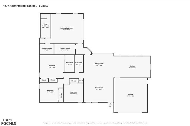1477 Albatross RD, Sanibel, FL 33957