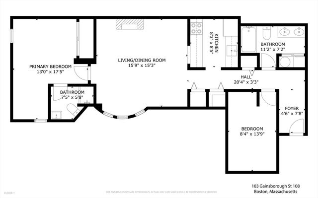103 Gainsborough St 108, Boston, MA 02115