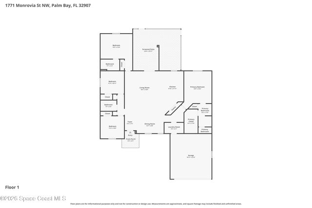 1771 Monrovia Street NW, Palm Bay, FL 32907