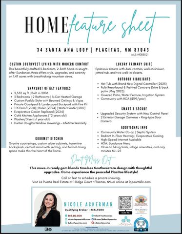 34 Santa Ana Loop, Placitas, NM 87043