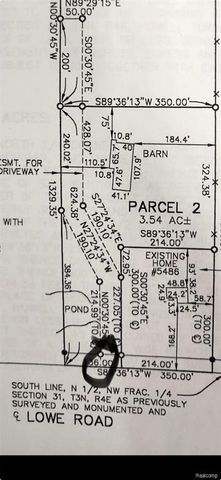 5516 W Lowe Road, Fowlerville, MI 48836