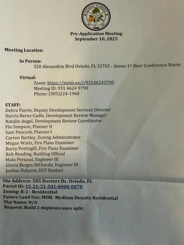 585 DOCTORS DRIVE, Oviedo, FL 32765