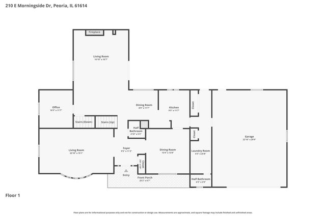 210 E MORNINGSIDE Drive, Peoria, IL 61614
