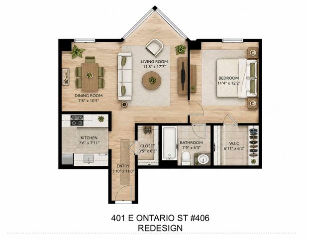 401 E ONTARIO Street 406, Chicago, IL 60611