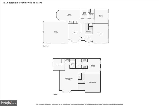 15 DUNSTON LN, Robbinsville, NJ 08691