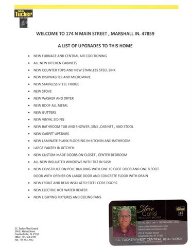 174 N Main Street, Marshall, IN 47859